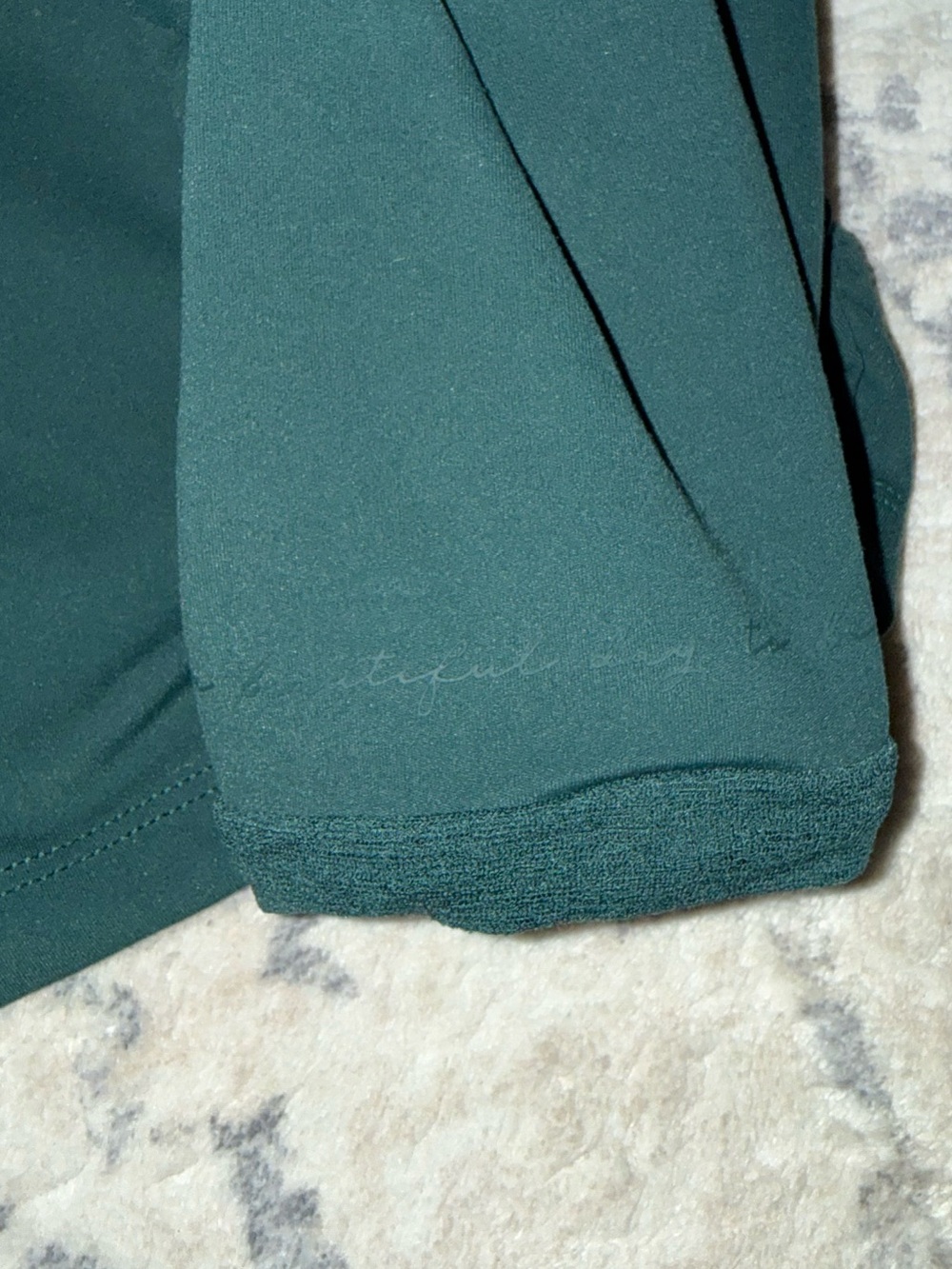 Gymshark x Whitney Simmons Long Sleeve Cropped Wrap Top in Deep Green - Picture 7 of 7